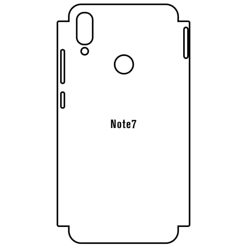 Sunshine Xiaomi Redmi Note 7 Zadná Hydrogél ochranná fólia Strih: Zadná časť a rám 5, Typ fólie: Číra
