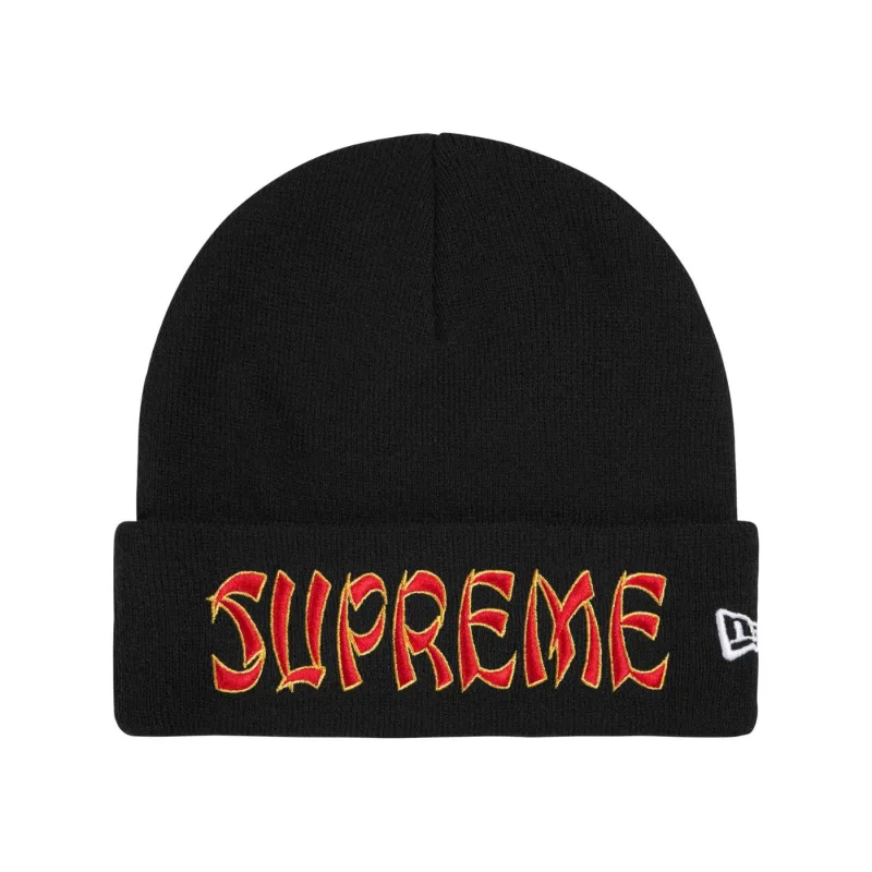 Supreme New Era Action Beanie Black - OS