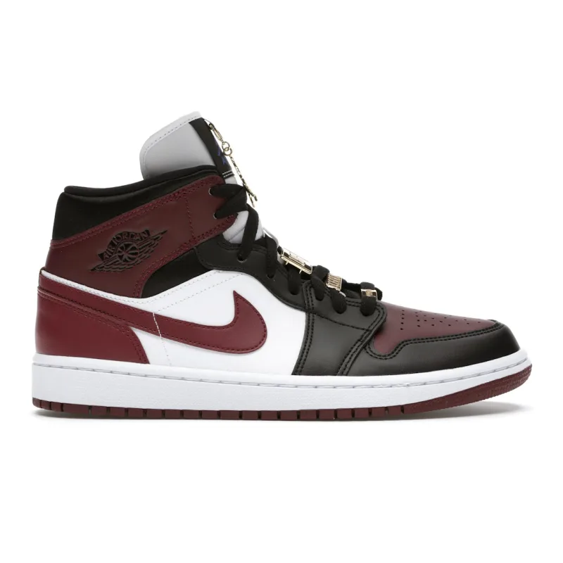 Jordan 1 Mid SE Black Dark Beetroot (Women's) - 35.5
