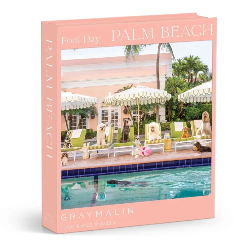 Galison Galison Puzzle Psy v Palm Beach Gray Malin 1000 dielikov