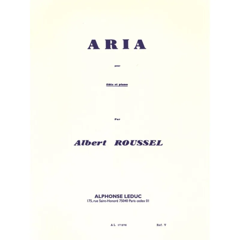 Alphonse Leduc Aria pour flute et piano