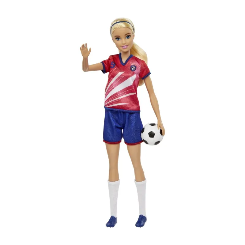 Mattel Barbie FUTBALOVÁ BÁBIKA - BARBIE V ČERVENOM DRESE