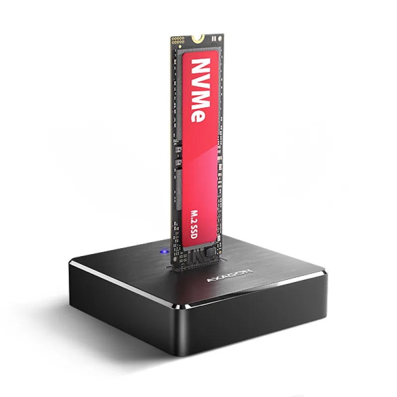 AXAGON ADSA-M2C11, USB-C 10Gbps dokovací stanice pro 1× M.2 NVMe/SATA SSD ADSA-M2C11