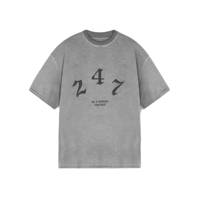 Represent 247 Vintage T-shirt Smoke Grey - XXL