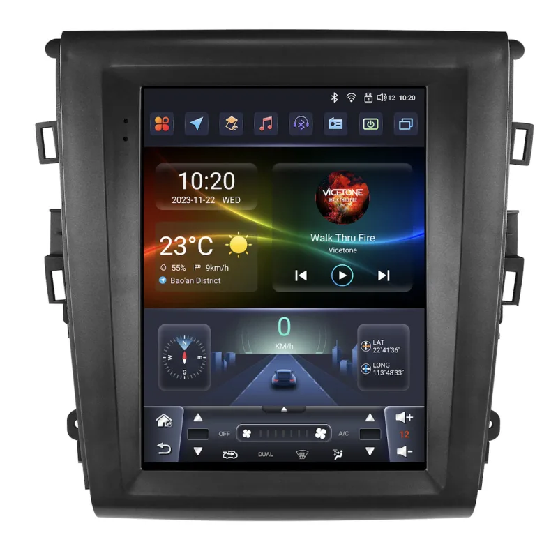HIZPO FDMDE9703 Autorádio 9,7“ Android Autorádio Ford Mondeo MK5, Fusion Model: 6S9701 (6+64GB) CHR3377_6S9