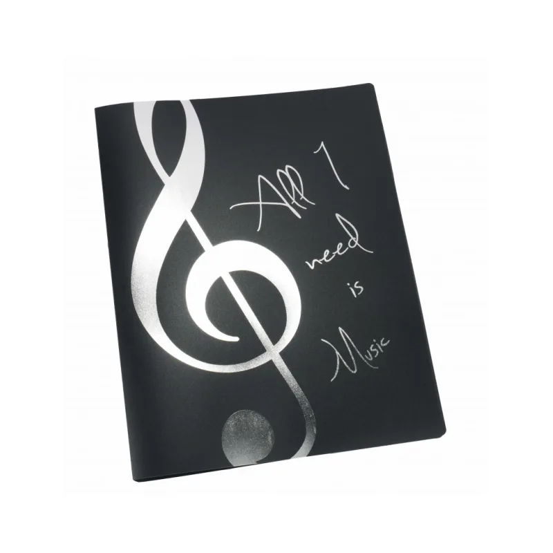 agifty Pořadač s deskami - All I need is Music (stříbrný)
