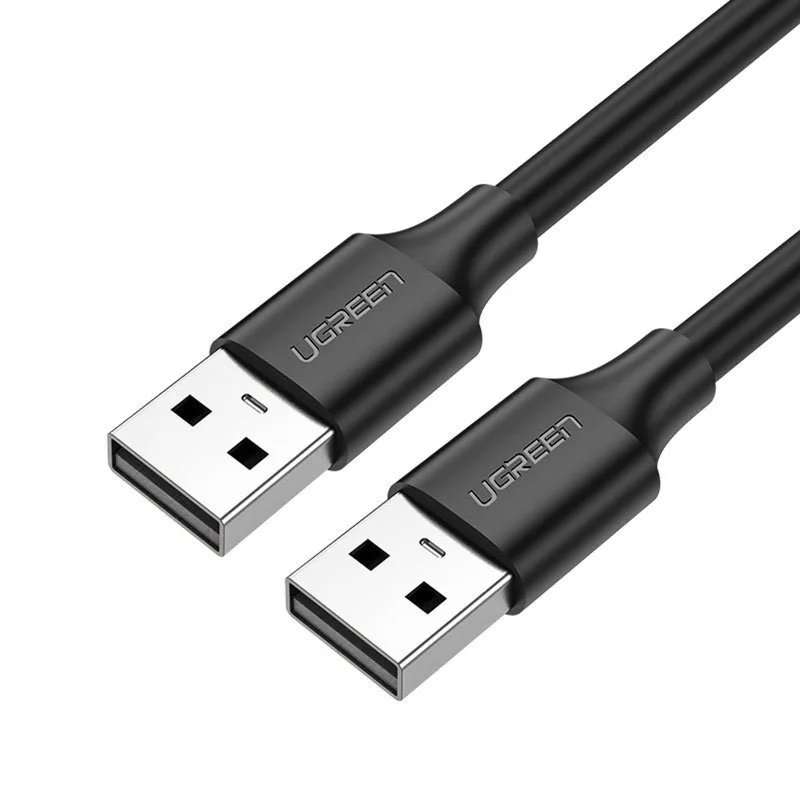 Uzelený kábel Kábel USB 2.0 (samec) – USB 2.0 (samec) 1 m čierny (US128 10309)