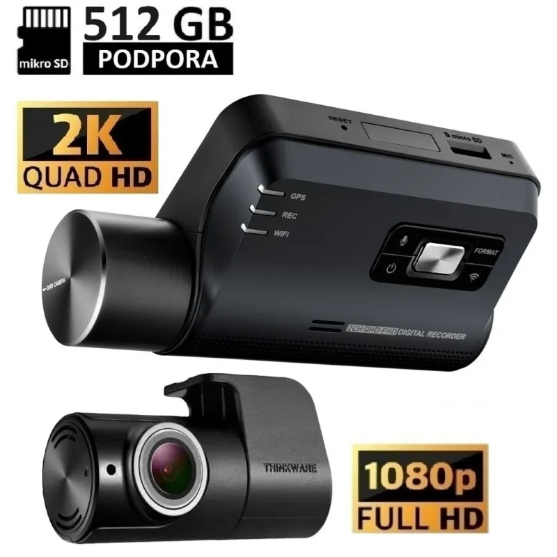 Thinkware Q850 2CH Autokamera 2K+FHD, WiFi, GPS, BT, vzdálený přístup Q850 2CH