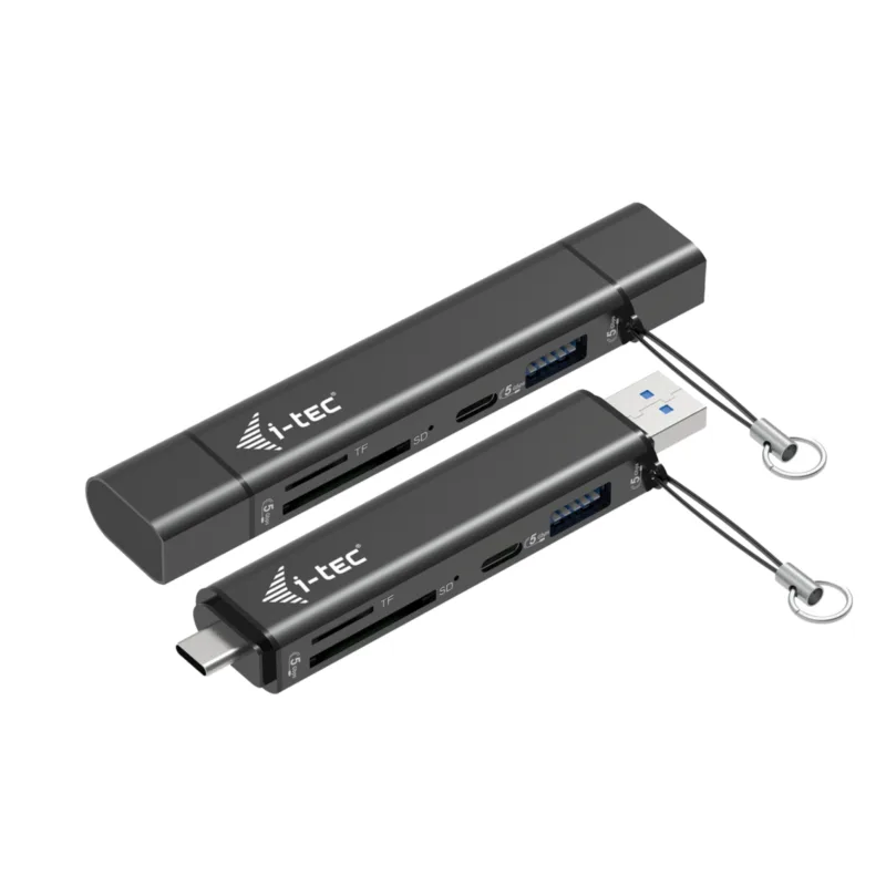 i-tec USB-C/USB-A Dongle SD/microSD card reader + 2x USB port (1x USB-A, 1x USB-C) CADONGLEUSBSD