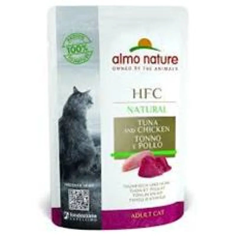 Almo Nature cat kaps. Natural-tuňák a kuře 55g
