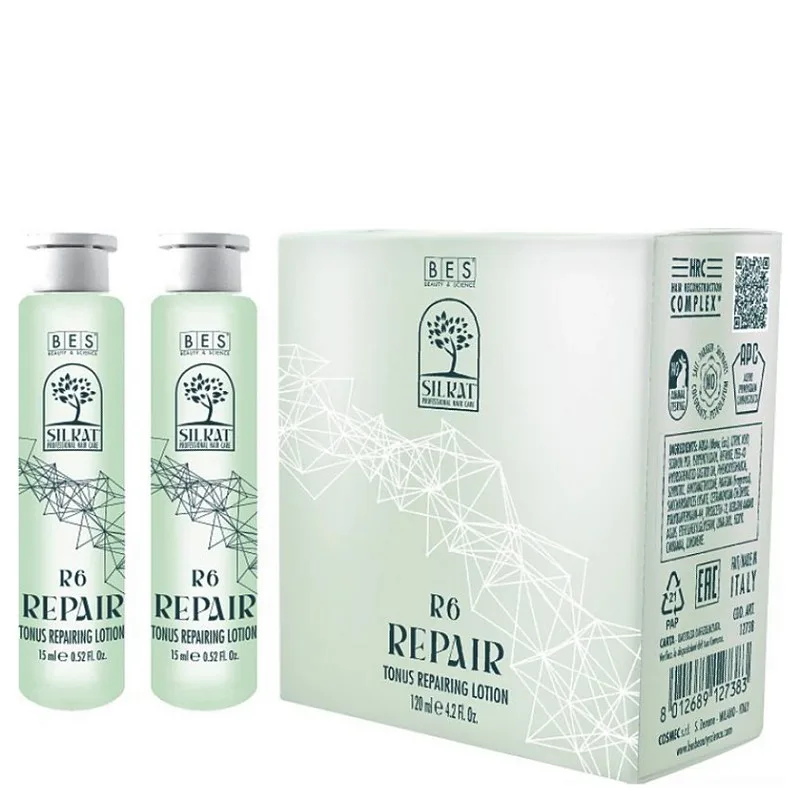 BES Silkat R6 Repair Tonus Lotion 8x15ml - keratínové tonikum pre veľmi poškodené vlasy
