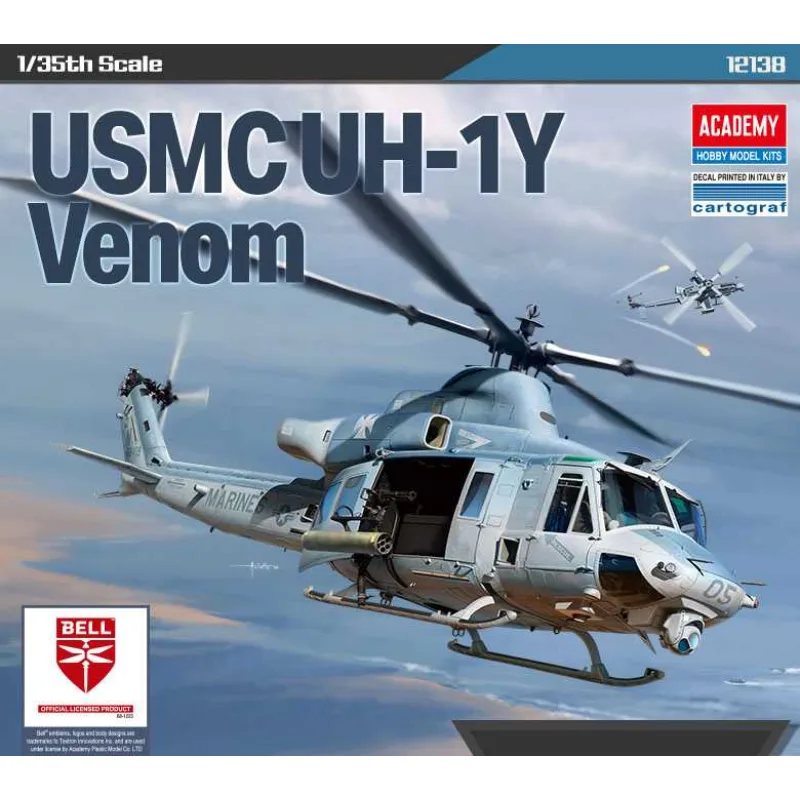 Academy Modelk Kit vrtuľník 12138 - USMC UH-1Y® Venom (1:35)