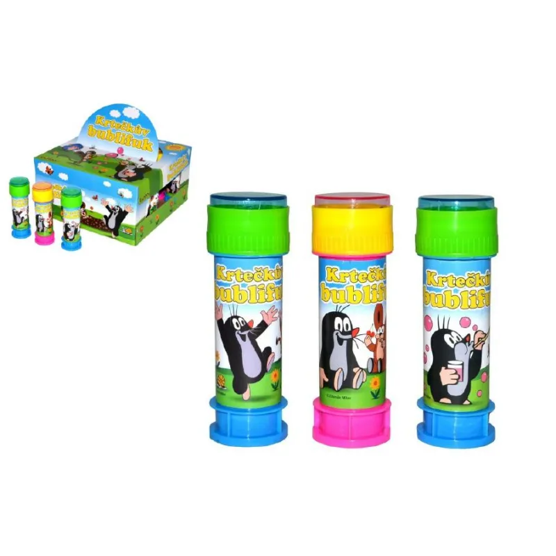 Wiky Bublifuk 50ml s hrkálkou Krtko 11cm 2 farby