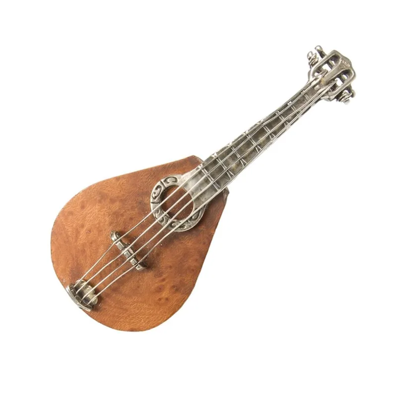 Strieborná miniatúra lutna