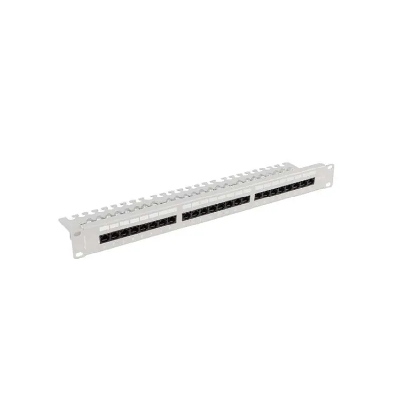 LANBERG PATCH PANEL 24 PORTOV 1U 19" CAT.5E UTP S POLICIOU ŠEDÝ (PPU5-1124-S)