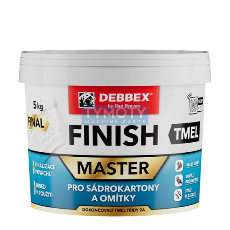 Debbex Finish tmel na sadrokartóny - 5 kg biela, vedro