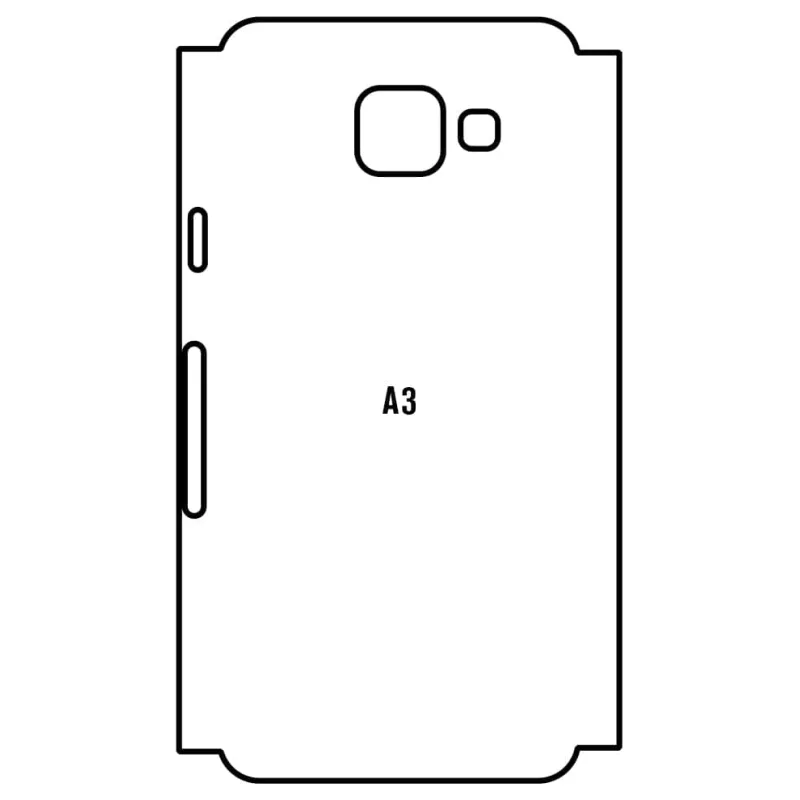 Sunshine Samsung A3 2016 SM-A310 Zadná Hydrogél ochranná fólia Strih: Zadná časť a rám 5, Typ fólie: Matná