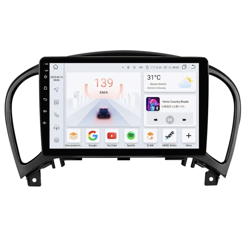 HIZPO KXNSJK91/2 Autorádio 9" Android pro Nissan Juke Varianta: Rámeček typu A, Model: S9008 (8+128GB) CHR2271_NAP