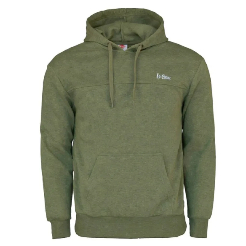 Pohodlná Pánska Mikina s kapucňou LEE COOPER Originals olivová OTH Farba: Zelená, Veľkosť: XXL