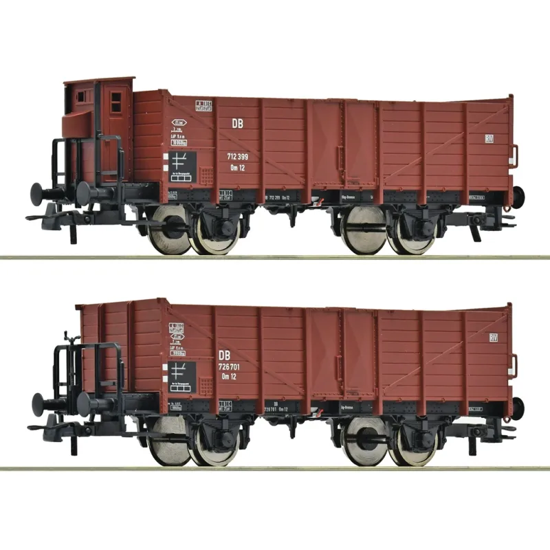 Roco Roco Súprava 2 otvorených nákladných vozňov Om 12 DB - 6600267