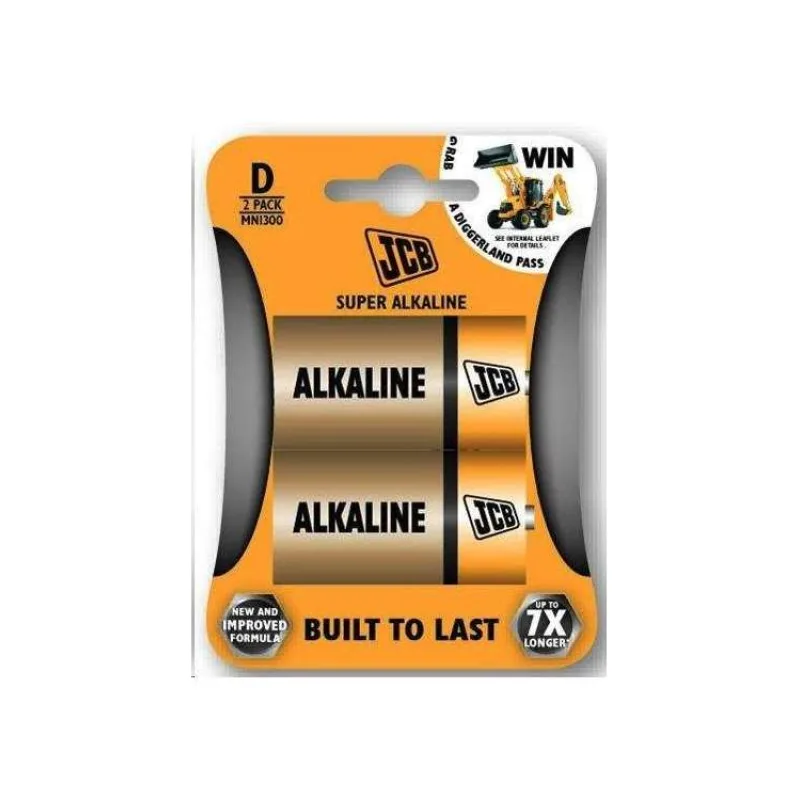 JCB SUPER alkalická baterie LR20, blistr 2 ks (JCB-LR20-2B)