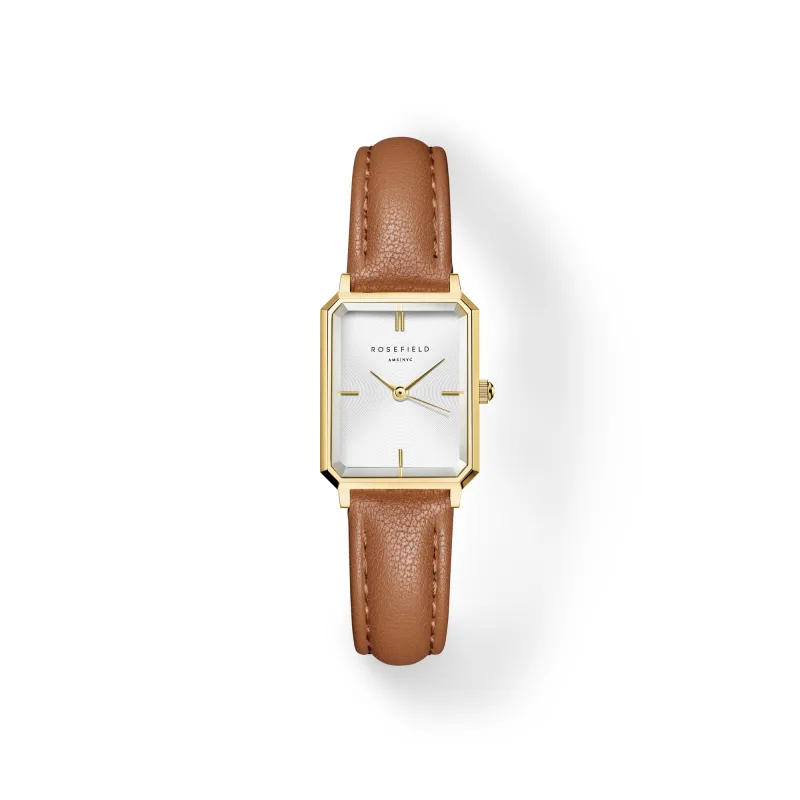 Dámske kožené hodinky Rosefield Octagon XS Camel OWBLG-O85