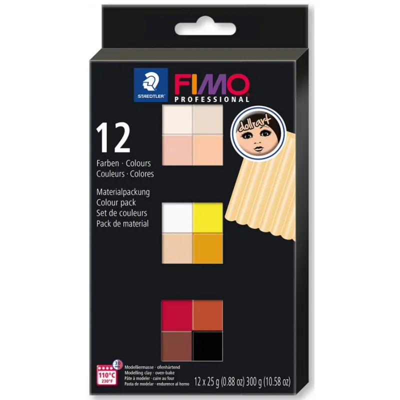 FIMO professional sada 12 barev 25 g DOLL ART