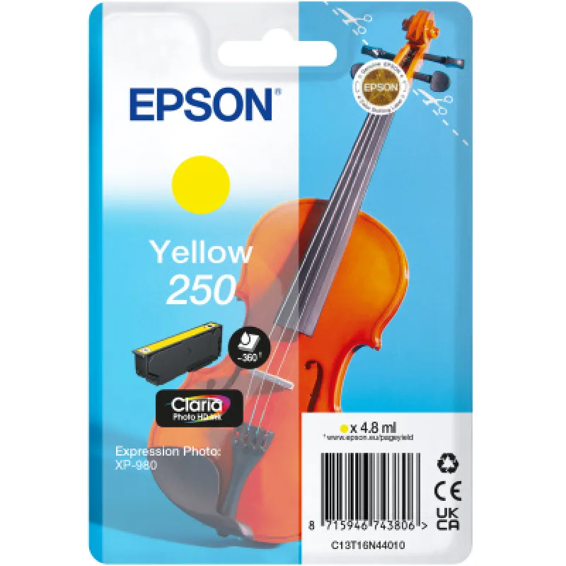 Epson Singlepack Yellow 250 ink C13T16N44010
