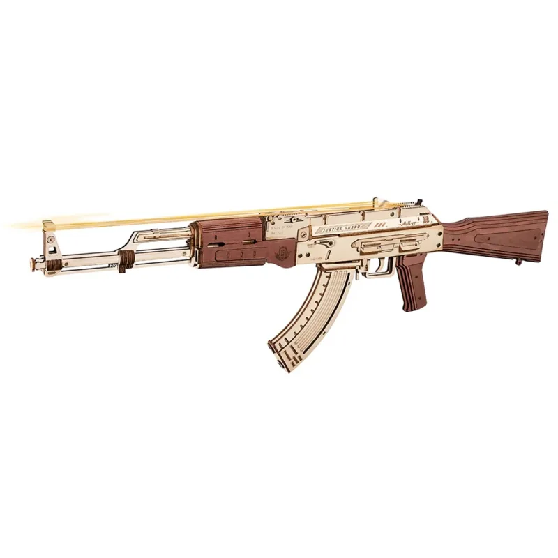 RoboTime RoboTime 3D drevené mechanické puzzle Útočná puška AK-47