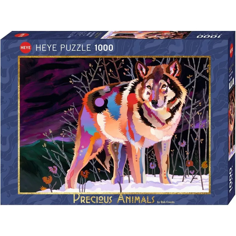 Puzzle Heye 1000 dielikov Precious Animals: Nočný vlk