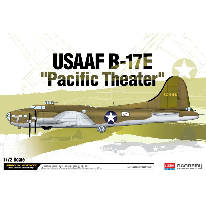 Academy Model Kit lietadlo 12533 - USAAF B-17E "Pacific Theater" (1:72)
