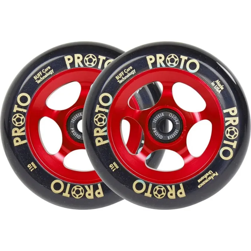 Kolieska Proto Grippers Black On Red 110 mm 2 ks