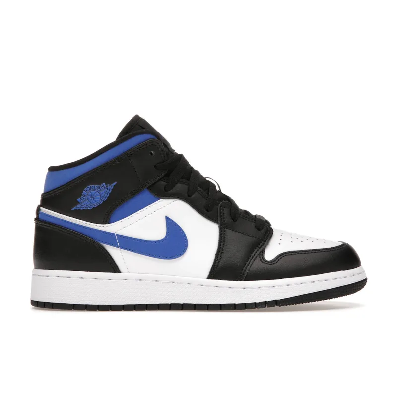 Jordan 1 Mid White Black Racer Blue (GS) - 40