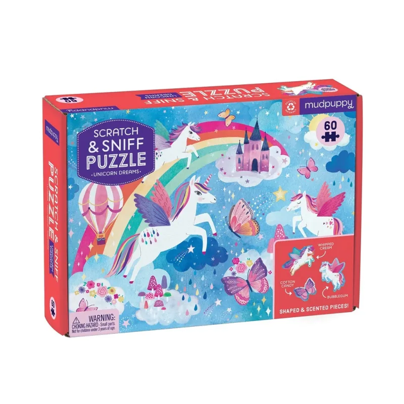 Mudpuppy Mudpuppy Puzzle Sny jednorožcov s vôňou 60 dielikov - poškodený obal