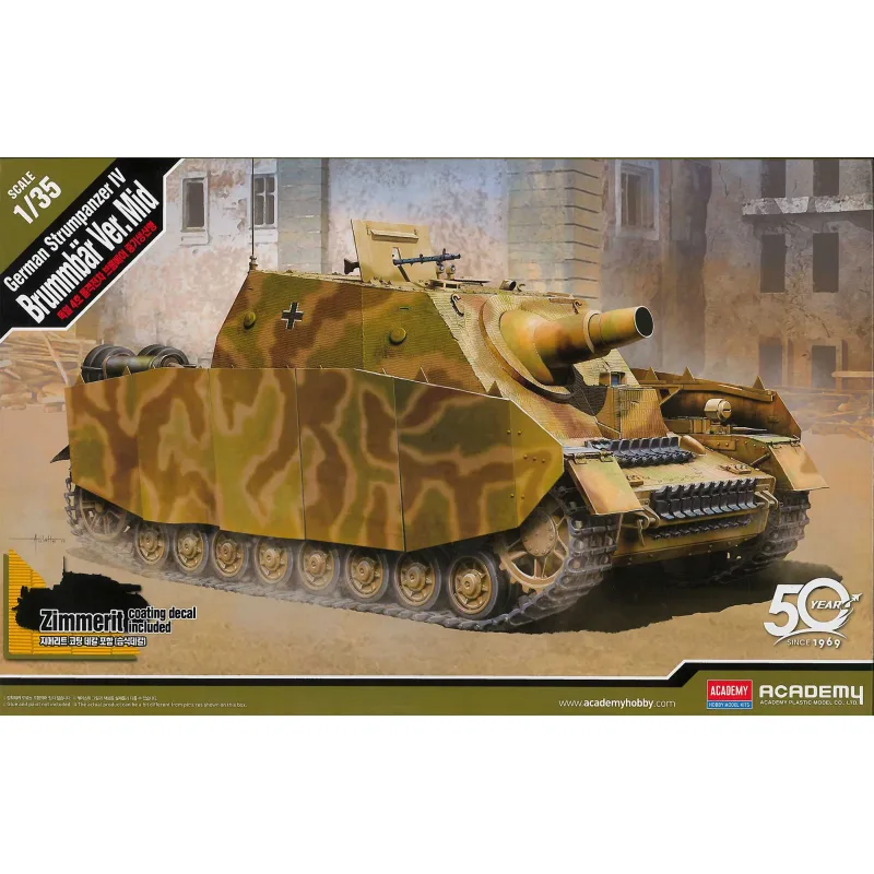 Academy Model Kit military 13525 - Nemecký Strumpanzer IV Brummbär Ver.Mid (1:35)