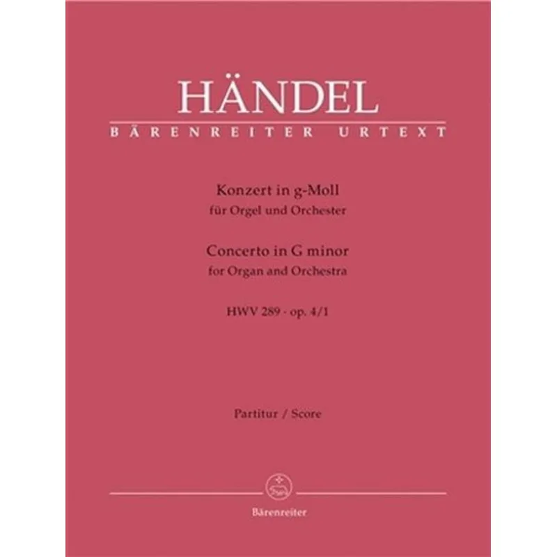 Bärenreiter Koncert pro varhany a orchestr g moll op. 4/1 HWV 289