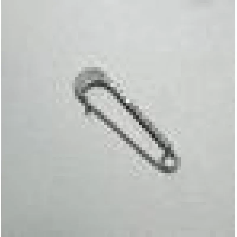 Stříbrná brož se zirkony zav.špendl 3cm