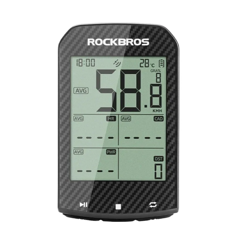 Rockbros M1Pro Bluetooth GPS Bike Computer IPX6 - Black
