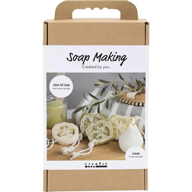 Creativ Company Kreatívna sada výroba mydla Loofah Olive Green