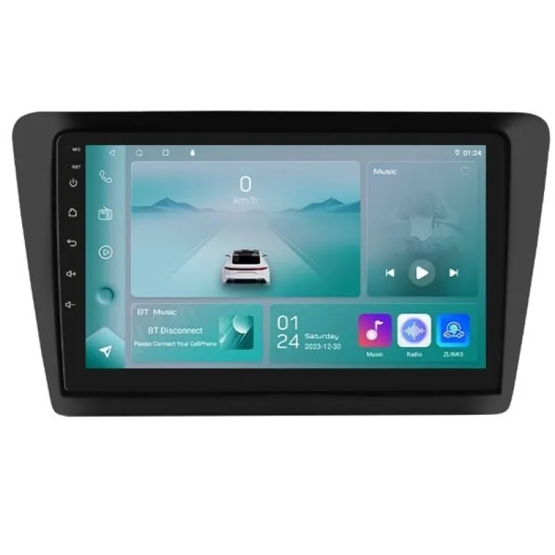 HIZPO KXRAPID91/92 Autorádio 9“ Android pro Škoda Rapid Barva rámečku: Černá lesklá, Model: P9002CP (2+32GB) CHR531_LES