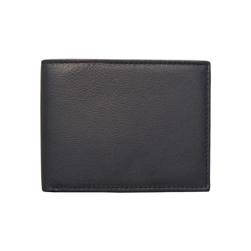 Pánska Kožená Peňaženka IMPEX - modrá koža nappa 12x9 cm Veľkosť: UNI