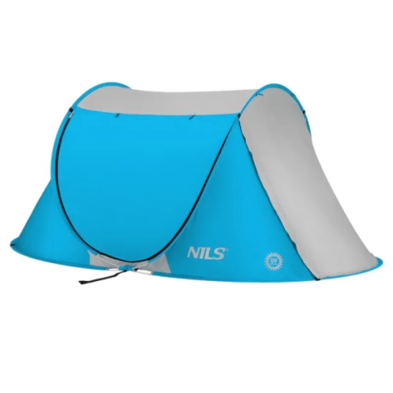 Samorozkládací plážový stan NILS Camp NC3043 modrý