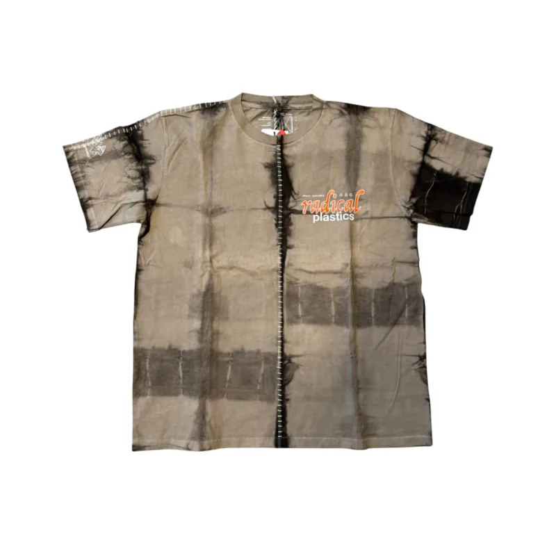 Space Available Tie-dye Panelled T-shirt Beige - XL