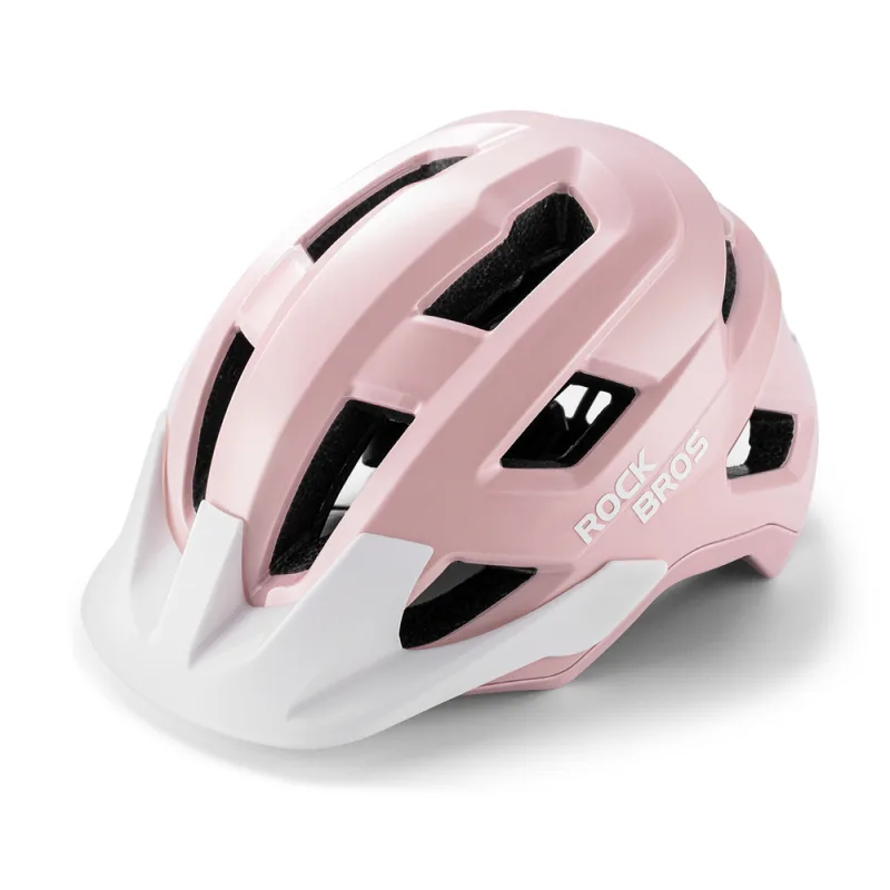 Cyklistická prilba Rockbros LK-67 pre mládež s odnímateľným štítom 54–58 cm – ružová