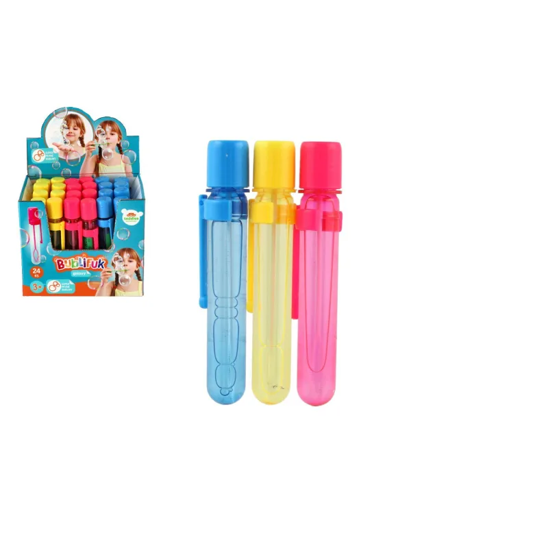 Teddies Bublifuk mini 20 ml gélový 12 cm 3 farby 24 ks v boxe