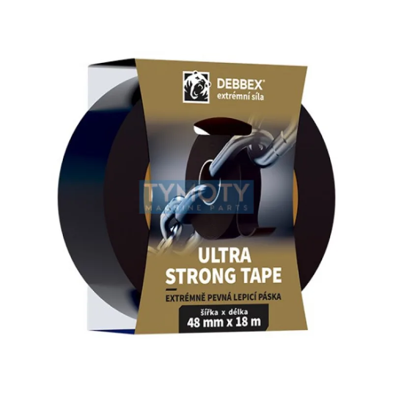 Debbex Extrémne pevná lepiaca páska ULTRA STRONG TAPE - 48 mm x 18 m čierna