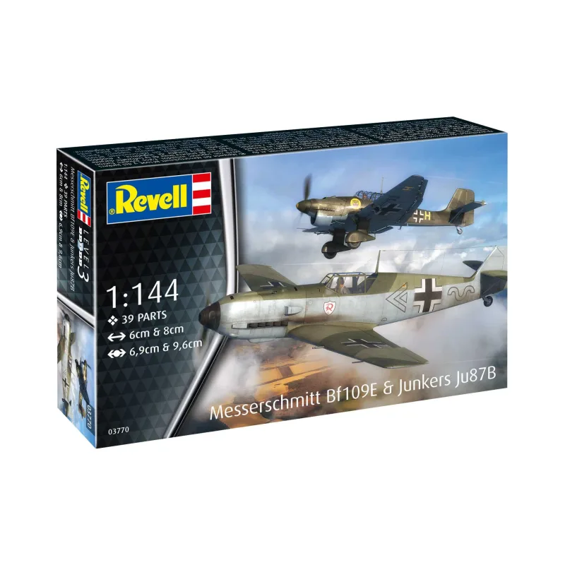 Revell Plastic ModelKit lietadlo 03770 - Messerschmitt Bf109E & Junkers Ju87B Stuka (1:144)