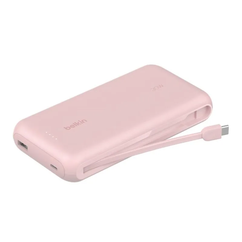 Belkin Boost Charge Powerbank 20K with Integrated Cable - Pink
