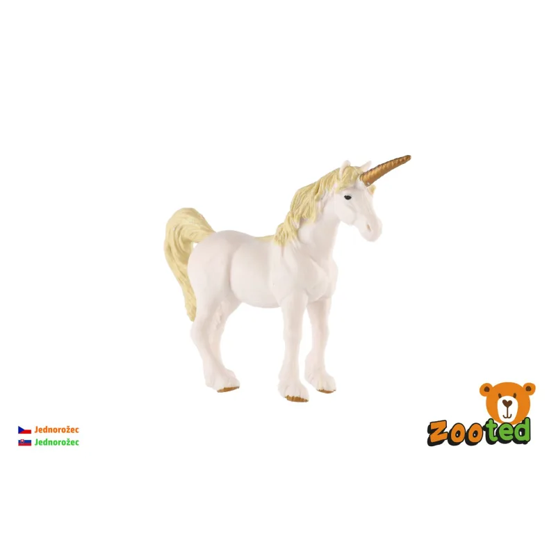 ZOOted Jednorožec bielo-zlatý zooted plast 16cm