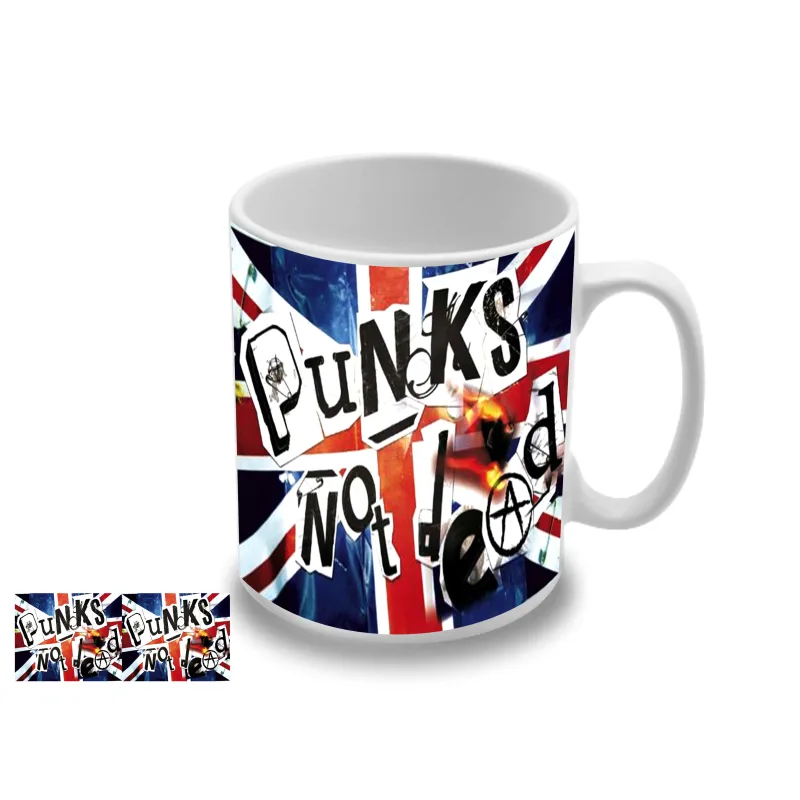 Punks not Dead - UK Flag motív 2 (hrnček)